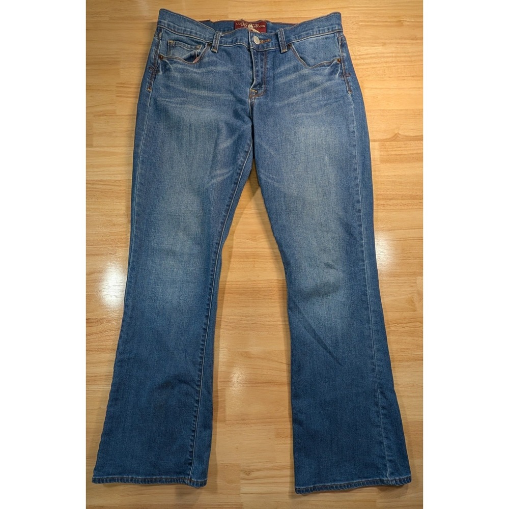 Lucky Brand Womens 12 31 Regular Bootcut Jeans Medium Wash Blue Denim Mid Rise